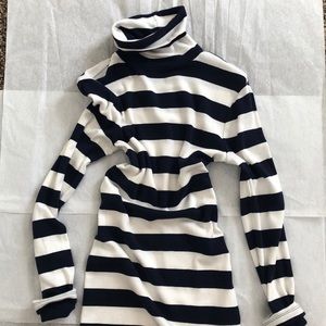 Navy and White Gap Turtleneck